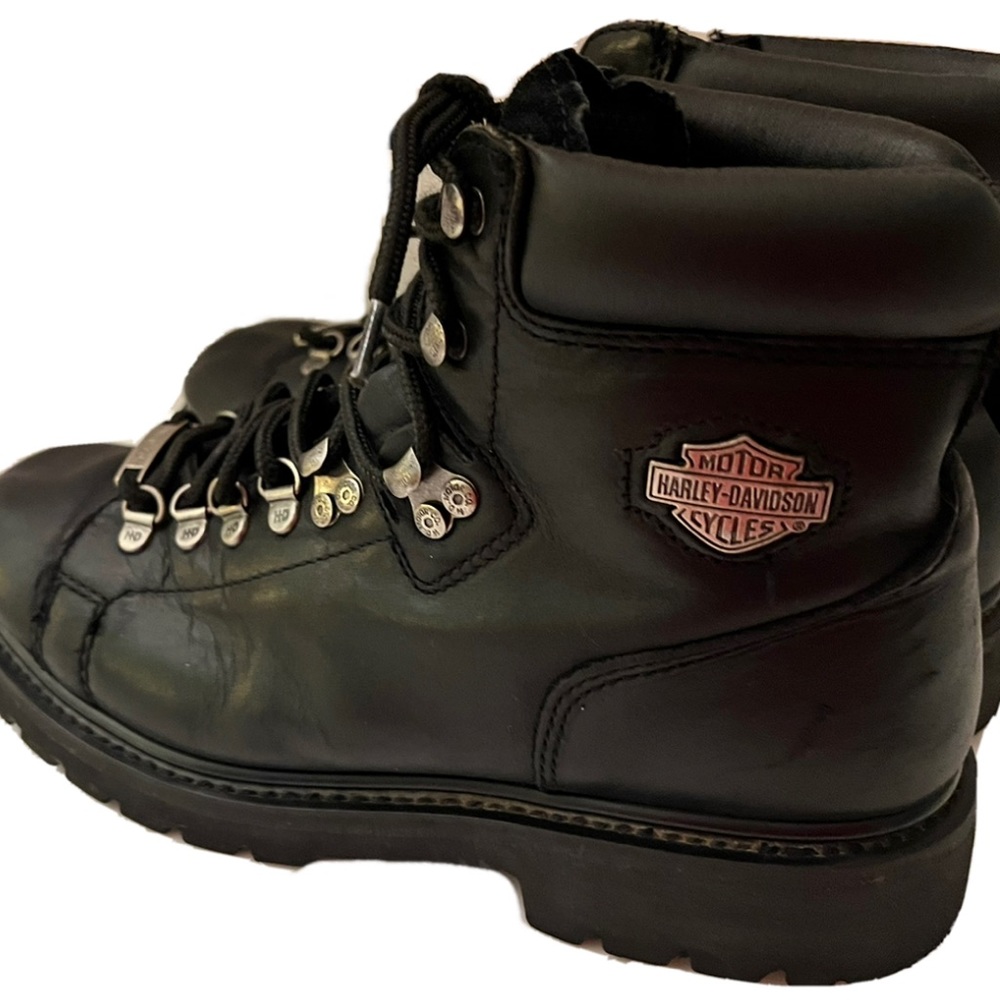 Harley Davidson Dipstick Boots Men's Size 8.5 Black Leather Motorcycle D91610 - Picture 16 of 16